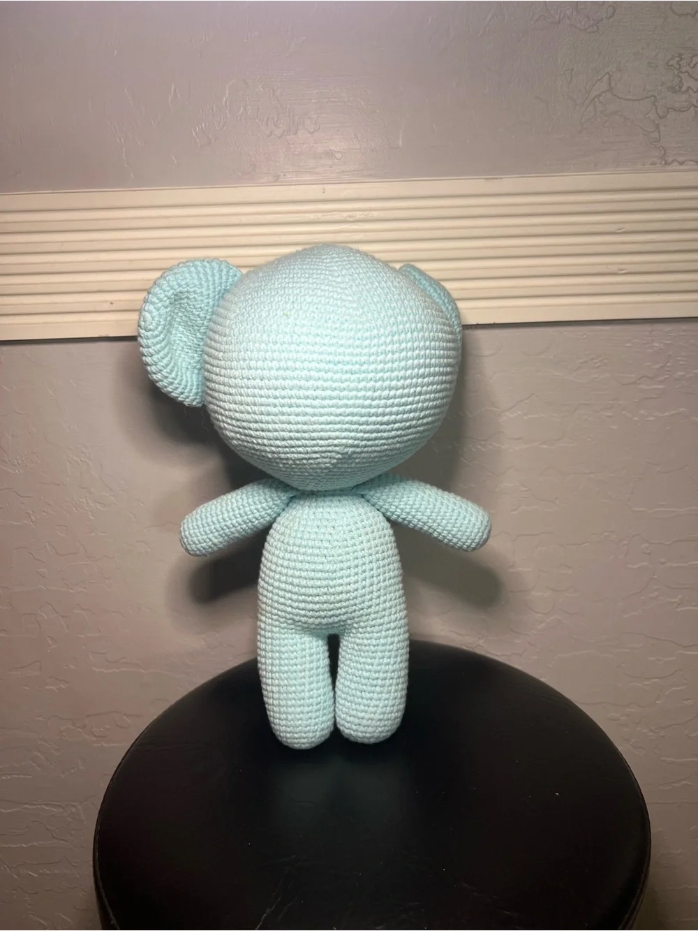Plush Light Blue Koala Stuffed Toy with Purple Nose